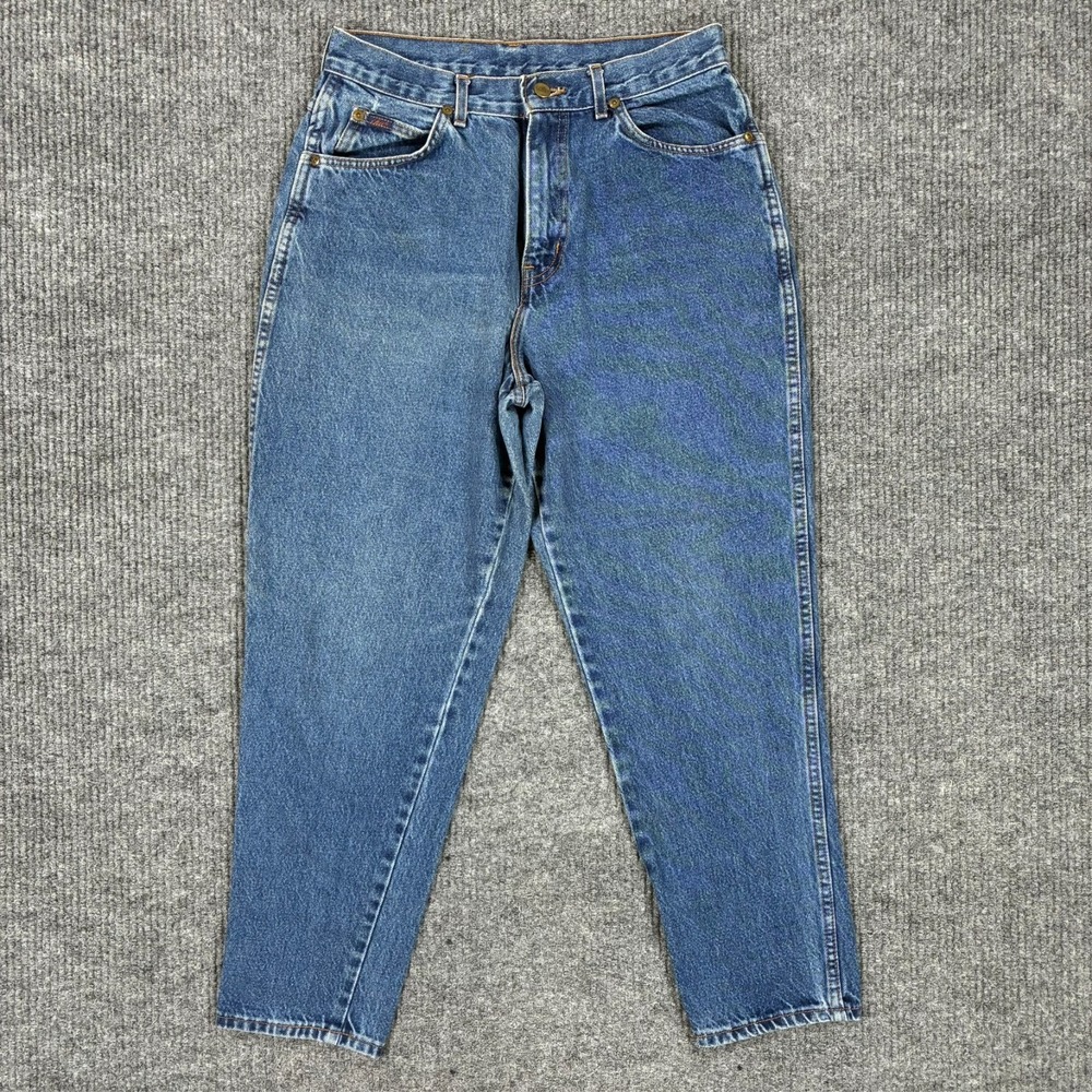 Vintage Chic Mom Jeans Womens W30"‎ Blue High Rise Tapered Denim 90s USA Style